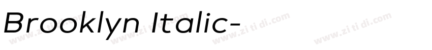 Brooklyn Italic字体转换